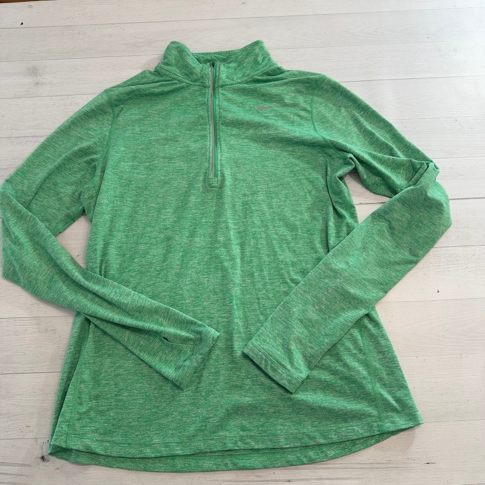 Nike women's green half zip pullover size medium